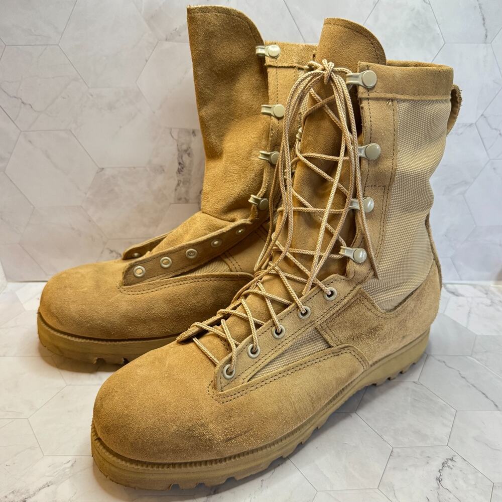 Belleville USA MFG Combat Boots Size 11.5 US Military Desert Tan Made In USA